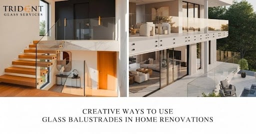 Glass balustrade in home renovation